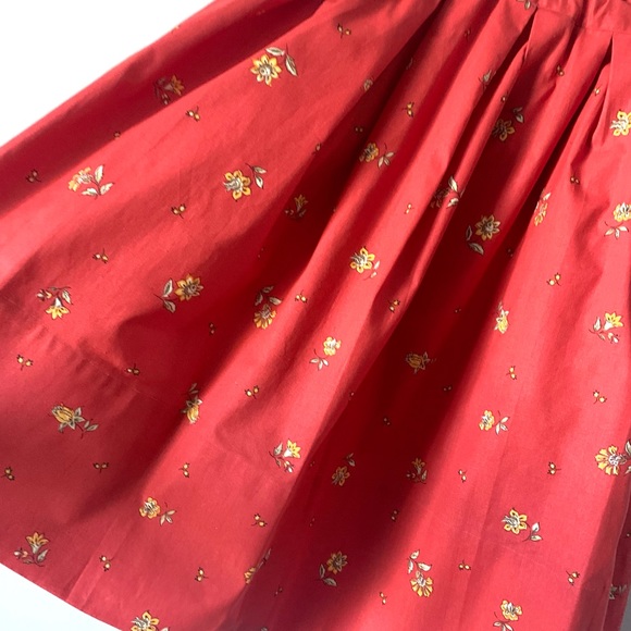 Ann Mashburn red floral skirt size XS - Picture 5 of 9